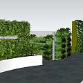 Lush Indoor Living Plant Wall Design With Vibrant Greenery And Decorative Panels