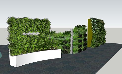 Modern plant wall plant wall decoration 3d model