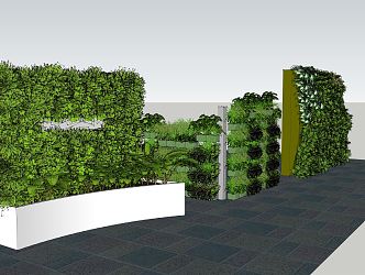 Modern plant wall plant wall decoration 3d model