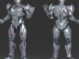Marvel Super villain Ultron Avengers II Big boss Skeleton Binding 4K Super Clear 3d model