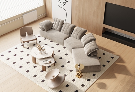 Modern Sofa Coffee Table Combination Sofa Combination 3d model