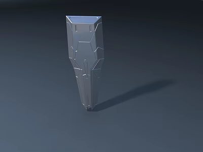 Modern Abstract Metal Sculpture Carving With Geometric Patterns And Sharp Edges 3d model