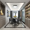 Modern Living And Dining Area Interior With Sofa Coffee Table TV And Large Windows