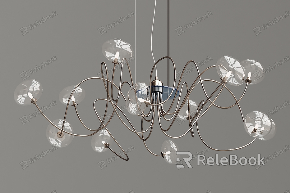 Modern special-shaped chandelier glass ball multi-head chandelier model