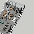 Modern Clothing Store Interior Design With Clothing Racks Mirrors And Displays
