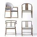 Modern Wooden Armchairs With Various Designs Different Backrest Styles And Upholstered Seats