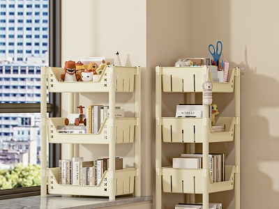 Trolley Storage Rack Bookshelf Toy Storage model