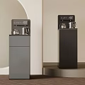 Modern Standing Kitchen Appliances With Digital Display And Stainless Steel Kettles In Grey And Black