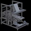 Automatic wrapping machine production equipment assembly line machine 3d model