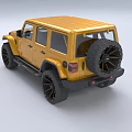 Yellow Off-road Vehicle With Black Alloy Wheels And Rugged Exterior Design