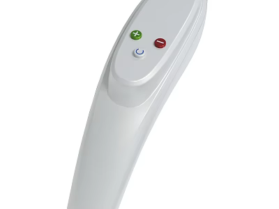 Ergonomic White Handheld Device With Plus Minus Power Buttons Design 3d model