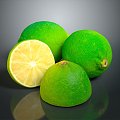 Lime lemon fruit fresh fruit 3d model