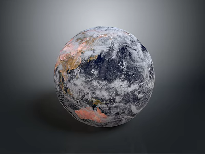 Earth Natural Landscape With Blue Oceans Green Lands And Clouds 3d model Earth Natural Landscape With Blue Oceans Green Lands And Clouds 3d model