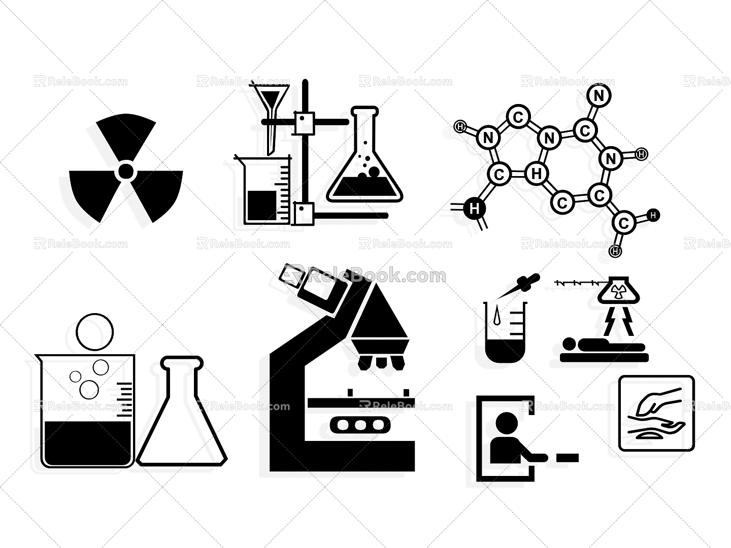 Chemical Wall Decoration Symbol Chemical Gene Science and Technology Element Science and Technology Symbol Energy Data Science and Technology Box 3d model