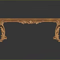 Classical Elegant Coffee Table With Glass Top And Golden Carved Legs