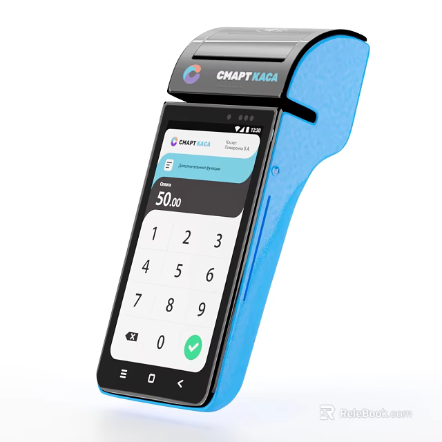 CHAPILA Commercial Payment Terminal With Keypad 50 Amount Display And Payment Processing 3d model 