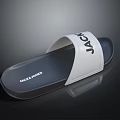 Jack Jones White And Black Lightweight Comfortable Slide Sandals For Casual Daily Wear