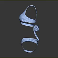 Light Blue Two Piece Bikini Swimsuit With Tied Bow Design For Women