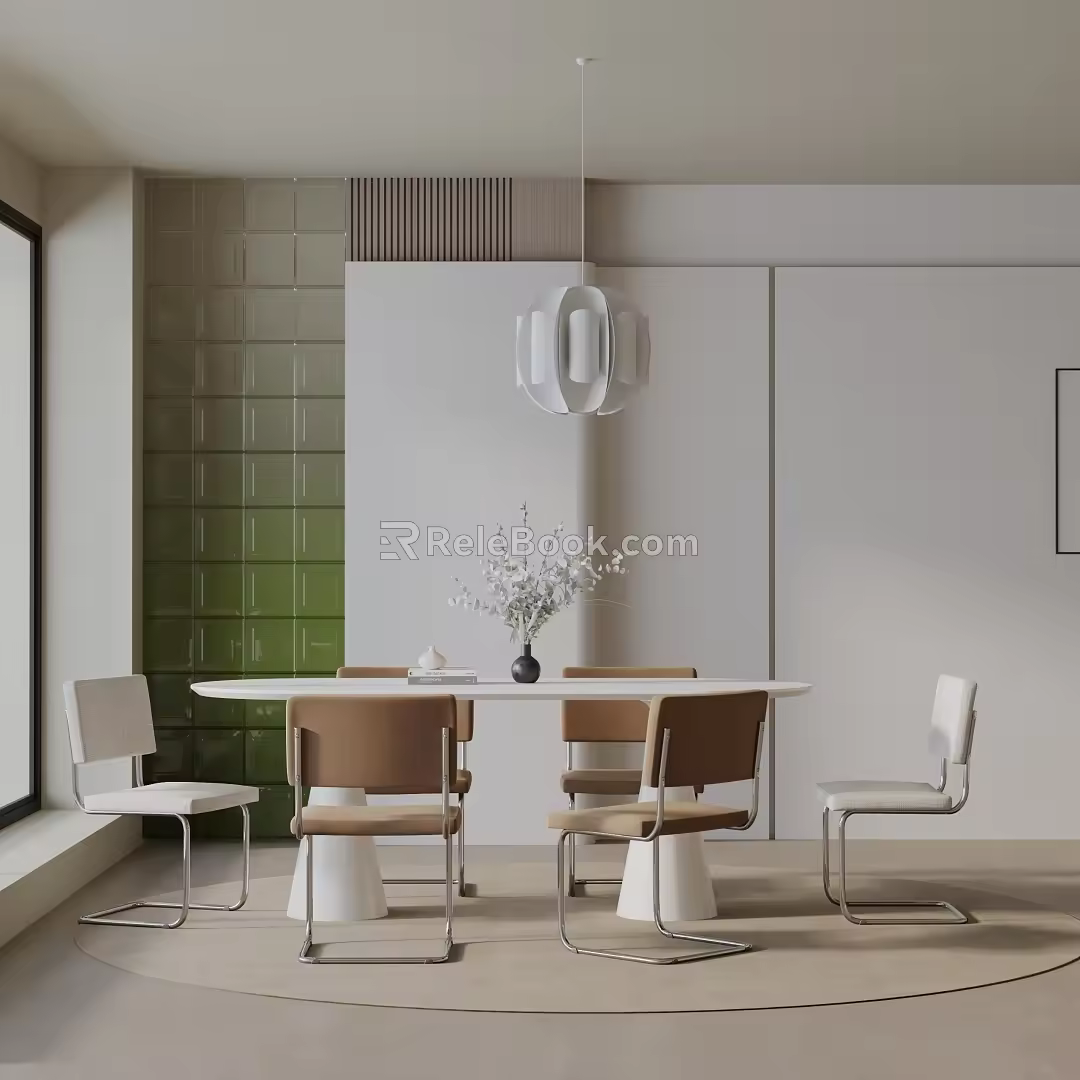 Modern table combination 3d model