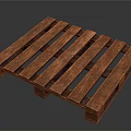 Durable Wooden Pallet Storage Equipment For Logistics With Slats And Support Legs