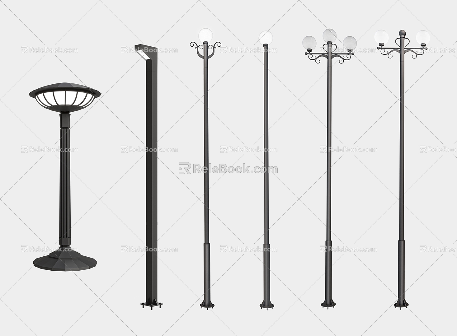 Modern street lamp landscape lamp outdoor lamp high pole lamp 3d model