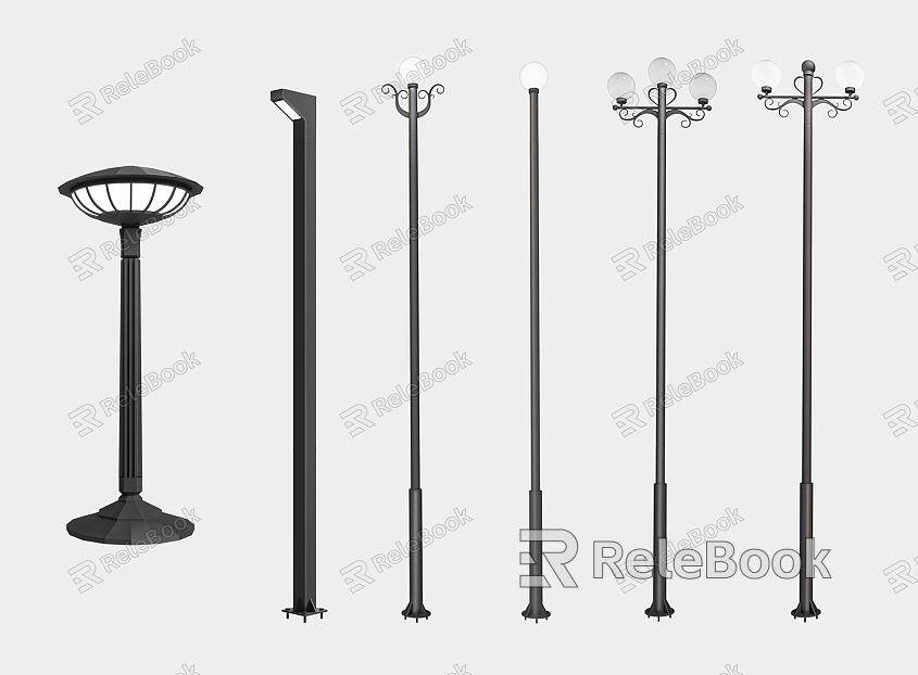 Modern street lamp landscape lamp outdoor lamp high pole lamp model