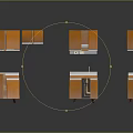 Wooden Storage Cabinets Various Styles Open Shelves Closed Doors And Countertop