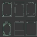 Ornate Carved Frames With Colorful Decorative Borders And Various Designs