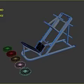 Home Gym Leg Extension Machine With Metal Frame Black Seat And Weight Plates