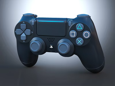 Modern Wireless Gaming Controller as Entertainment Electronics with Ergonomic Design and Responsive Buttons 3d model