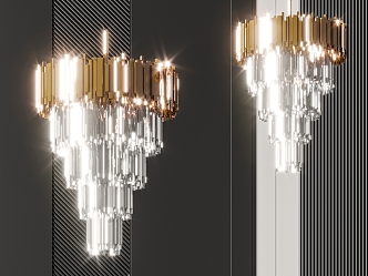 Crystal chandelier 3d model