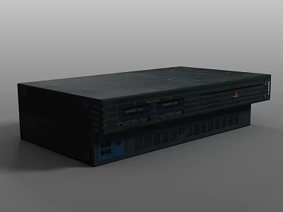 Black VCR Device Featuring Front Panel Buttons Ports And Sleek Design 3d model