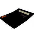 Tech Exhibition Hall Interactive Digital Display With Screen And Orange Control Buttons