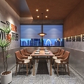 Modern private room modern private room net red envelope room industrial style private room barbecue shop private room restaurant private room 3d model