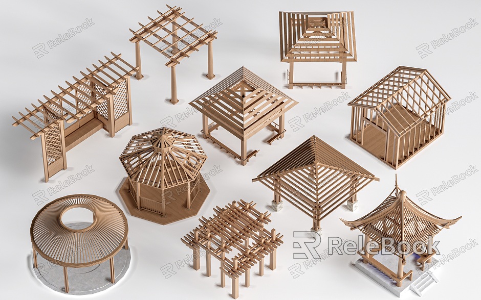 Modern landscape gallery landscape pavilion landscape framework pavilion skeleton model