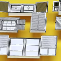 Jane European Shutter Window Collection 3d model