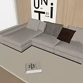 Modern corner sofa multiplayer sofa 3d model