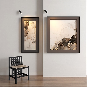 New Chinese Decorative Painting 3d model