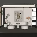 Modern Casual Sofa Combination Single Sofa 3d model