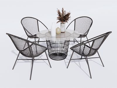 Modern Outdoor Table and Chair Outdoor Leisure Table and Chair Rattan Leisure Chair Outdoor Chair model