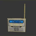 Portable Silver TOENRADO Radio with Snooze Function Blue Screen and Antenna