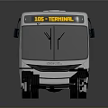 White Bus With Passengers Inside Yellow Front Display Multiple Side Windows And Roof Vents