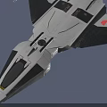 Futuristic Silver Black Space Shuttle Model With 28118 Marking And Sleek Wings