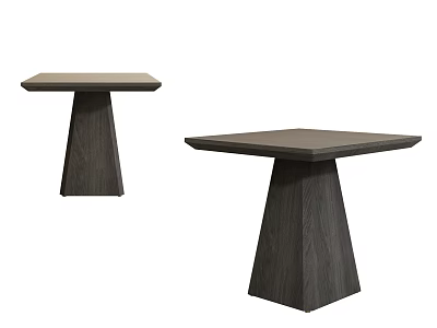 Modern Square Dining Tables With Dark Wooden Base And Contemporary Design 3d model