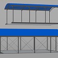 Workshop Structure Steel Structure Car Shed Steel Structure Workshop Steel Structure Warehouse 3d model