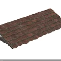 Red Wavy Roof Tiles Neatly Arranged with Overlapping Pattern for Traditional Architecture