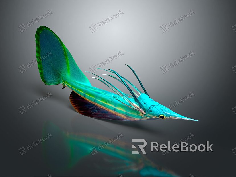 Modern Fish Alien Fish Science Fiction Fish Fantasy Fish model