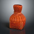 Blue woven basket bamboo basket woven basket vegetable basket egg basket storage basket storage basket 3d model