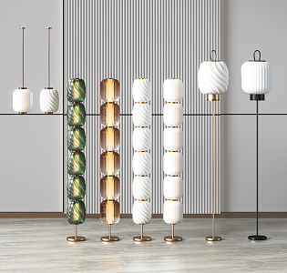 Light Luxury Lighting Combination Floor Lamp 3d model