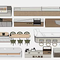 Modern Water Bar Counter Cashier Counter Coffee Bar Counter 3d model